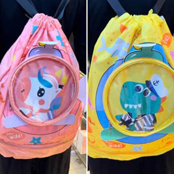 Dino and Unicorn Themed Swimming Backpack - Perfect for The Pool or Beach