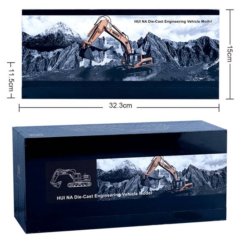 HUINA 1910-2 1:40 DIE CAST SCALE EXCAVATOR COLLECTIBLE STATIC MODEL