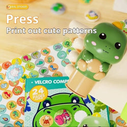 Magic Stamper Stickers - 200 Reusable Stickers | 24 Page Book - Kidspark