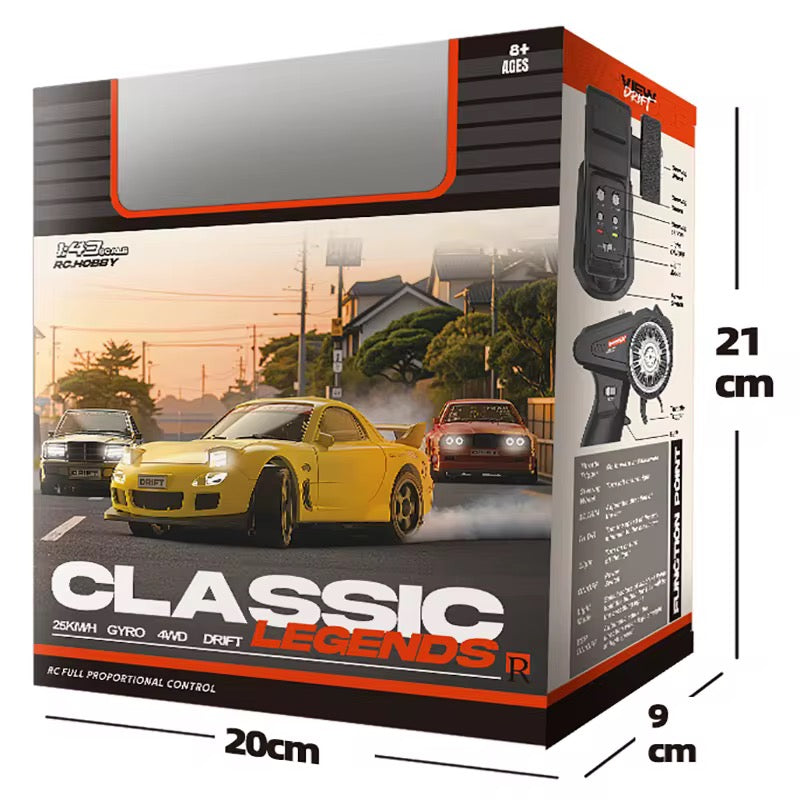 Whoosh metal RC car (M2) |1 : 43| Gyro | 4WD | Drift | 25km/H