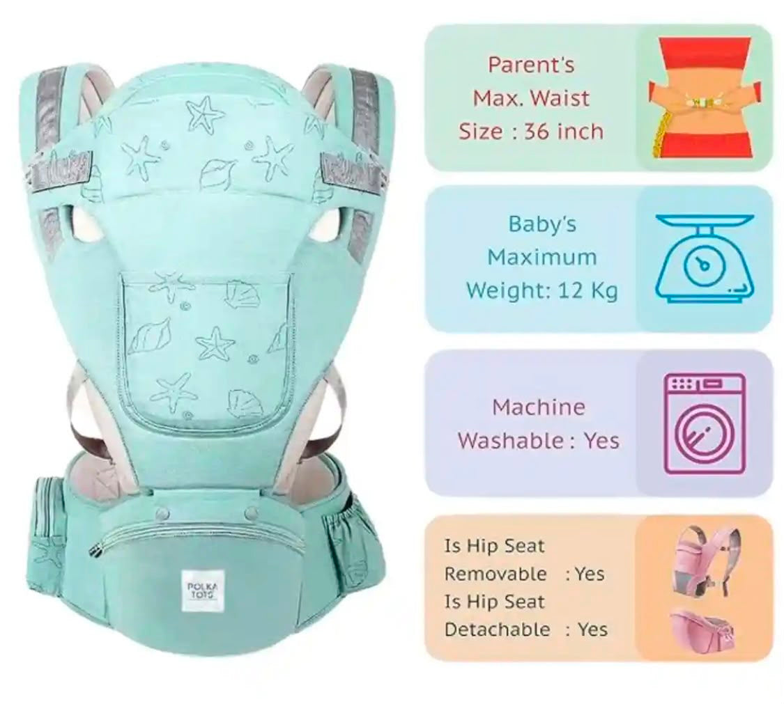 Kidspark loveme baby carrier | super adjustable | premium materials | cradle position