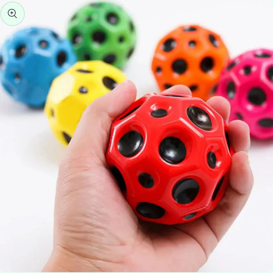 Moon Ball Bouncy Coral Ball Anti Stress Ball (Pack of 1 - Multicolor)