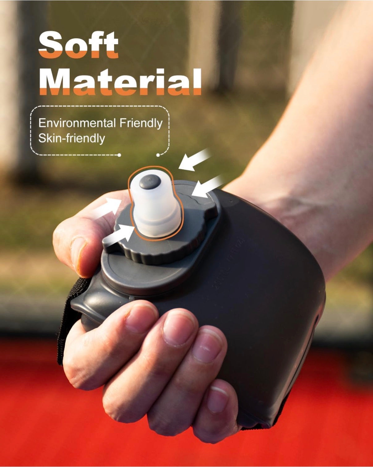 Running Wrist Water Bottle | Portable  | silicone | Running Cycling | Travel (200ml,7oz)