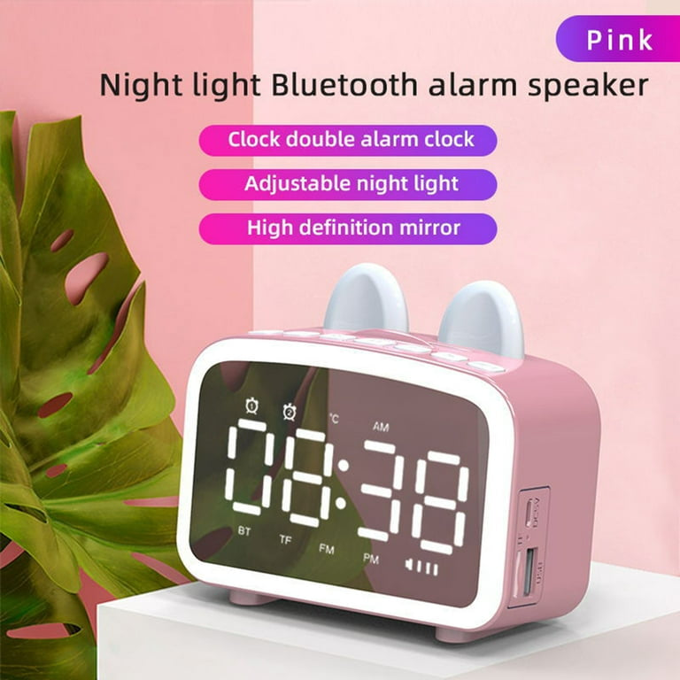 Premium quality digital alarm clock + Bluetooth speaker with nightlight