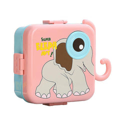 EYE elephant, plastic,5 compartment leak- proof, 800 ml lunchbox (BPA Free) - Kidspark