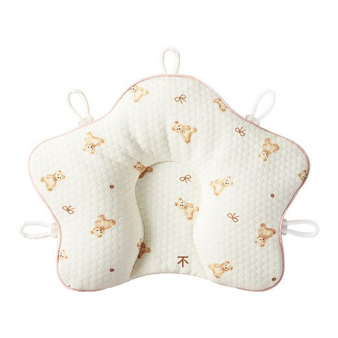 Kidspark Baby Head Shaping Pillow for Newborns, Breathable Infant Flat Head Support Pillow mustard seeds filled