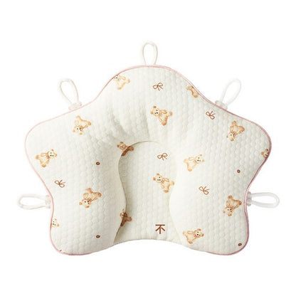 Kidspark Baby Head Shaping Pillow for Newborns, Breathable Infant Flat Head Support Pillow mustard seeds filled