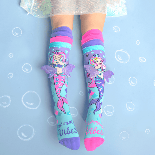 Premium quality mermaid 3D knee high socks