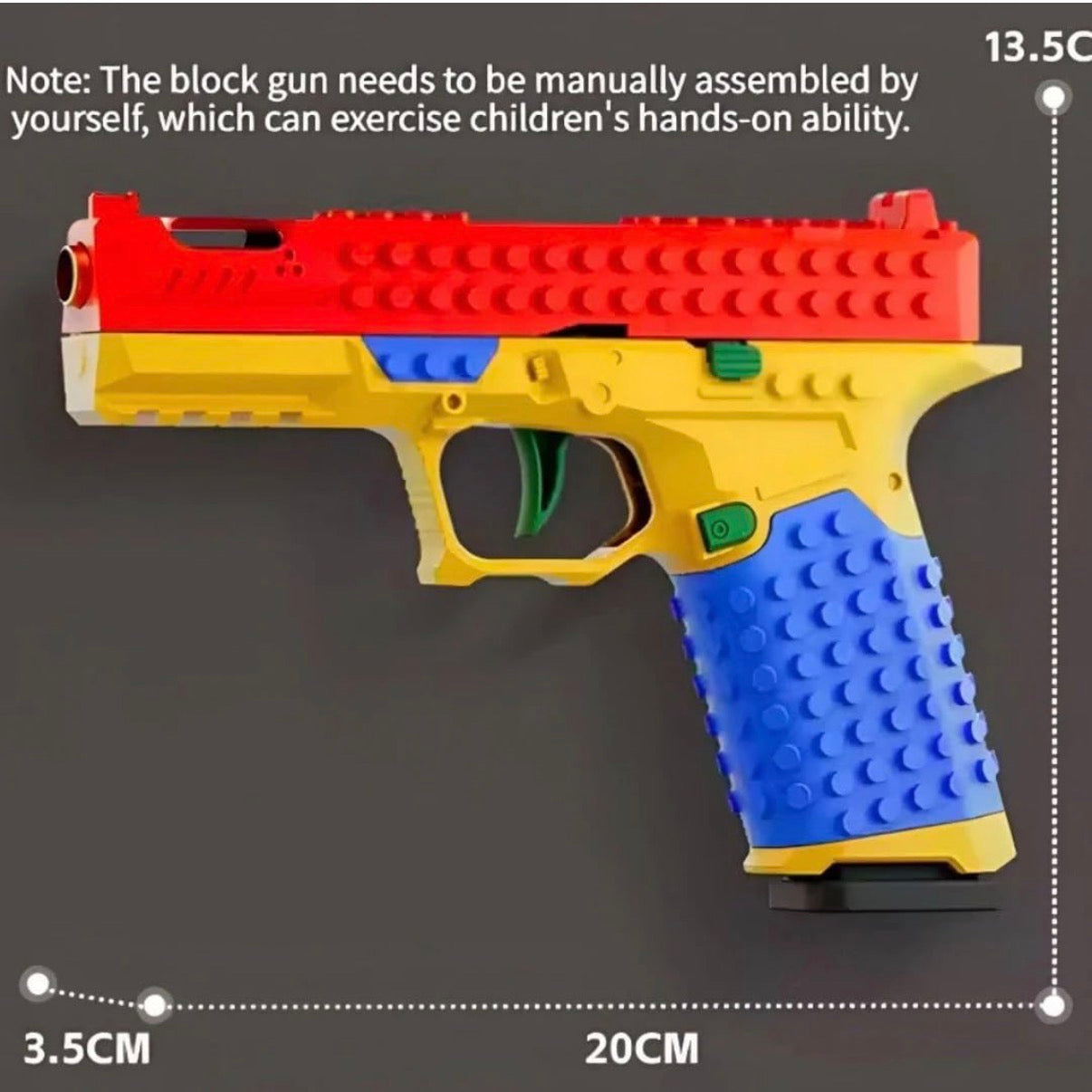Building Block Semi-Auto Shell Ejecting Soft Bullet Toy Gun