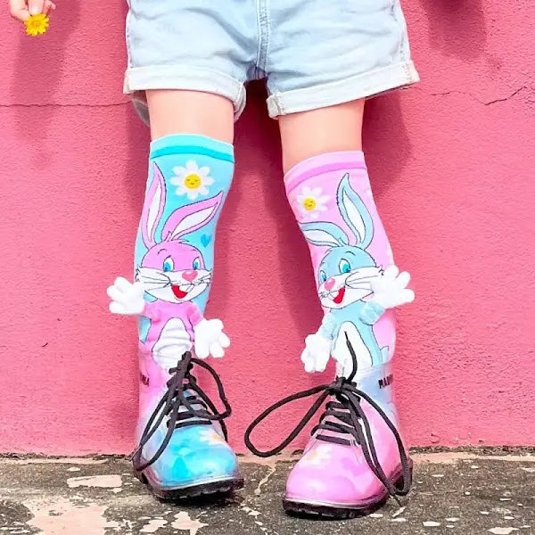 Premium quality 3D knee high rabbit socks for girls (pink only)