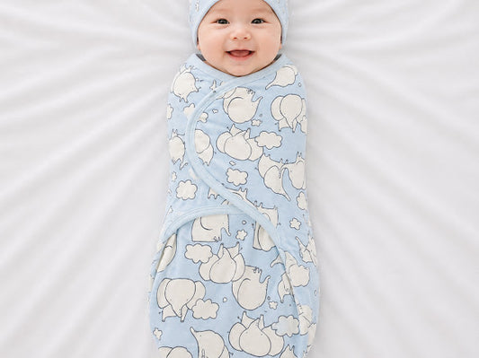 Kidspark new born bloom swaddle and cap set | 0-6 months | 0.5 TOG