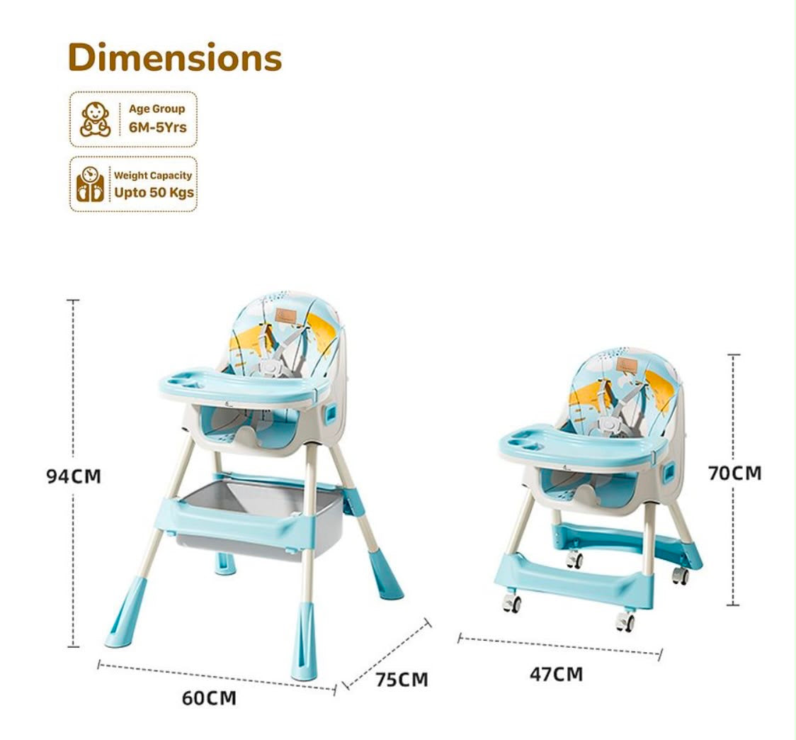 Kidspark 3 in 1 special highchair | rocker | feeding