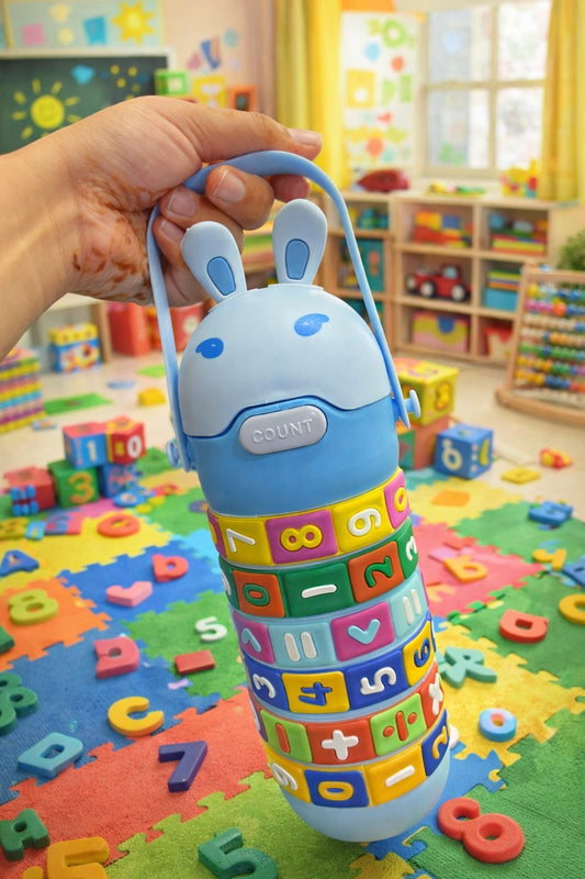 Bunny maths wiz silicone water bottle | 430 ml