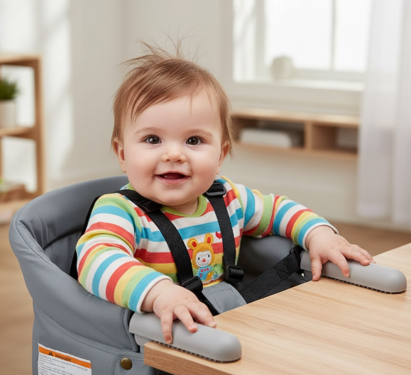 Kidspark baby high chair | hook on | portable | storage
