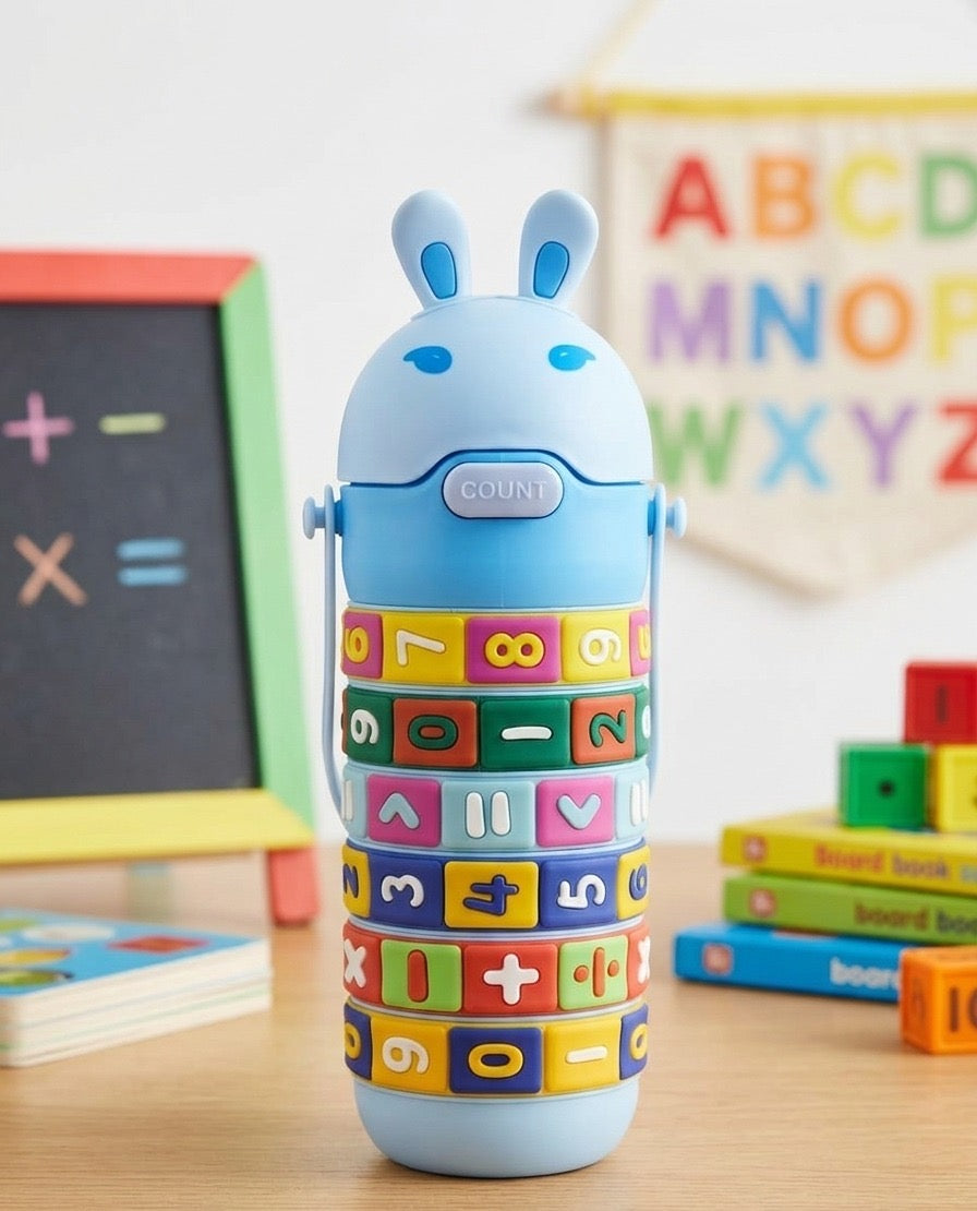 Bunny maths wiz stainless steel water bottle | 430 ml