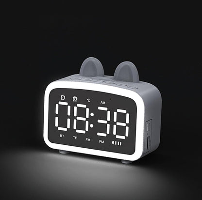 Premium quality digital alarm clock + Bluetooth speaker with nightlight