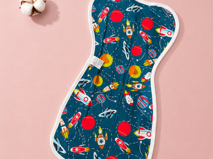 Kidspark Sleepie Pro | space Premium Baby Swaddle Wrap | 1 TOG | Soft Breathable Newborn Sleep Sack | Anti-Startle Sleep Wrap | 0-6 month