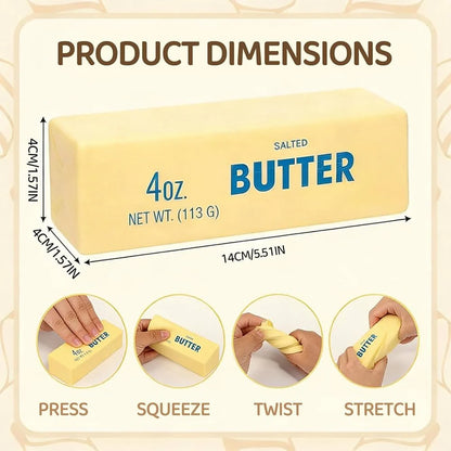 Realistic radio active butter squishy toy