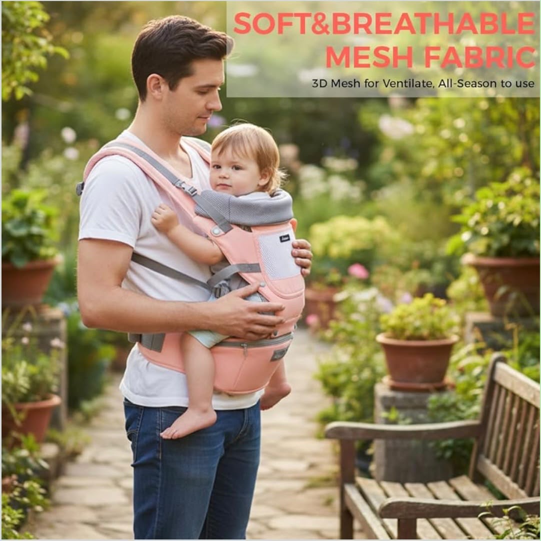 Kidspark nurture pro | premium baby carrier | 360’ positions | wider hip seat | comfort