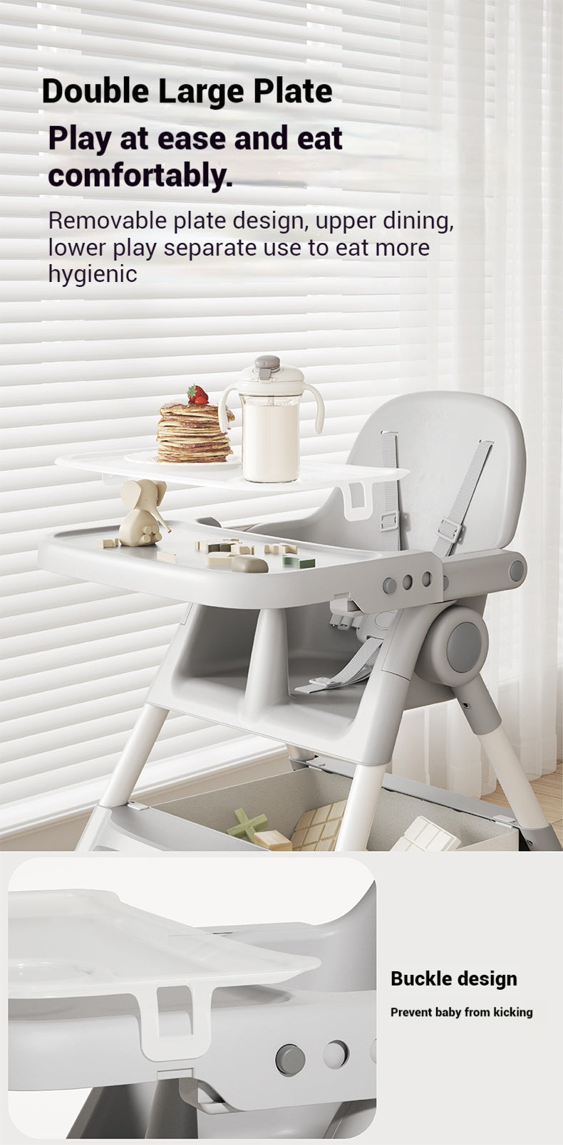 Kidspark Mk3 Highchair | 4 in 1 | feeding | storage | portable | EU standards highchair