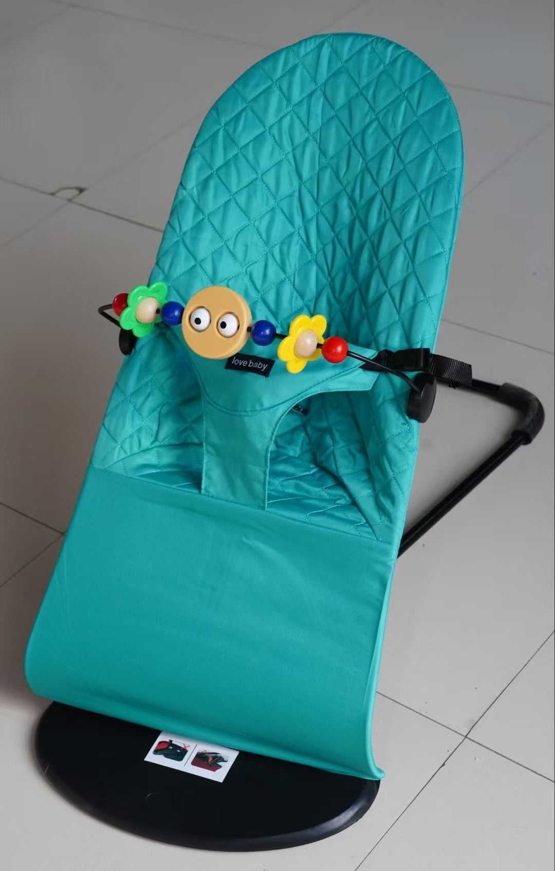 Kidspark Infant Natural Swing Bouncer | Compact | Foldable and Multi Recline Back | Removable Toybar/Fidget Bar | 0-9 months