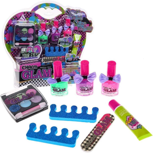 GLAM glitter & shine nail make over set for your tots