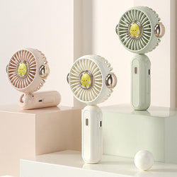 Foldable Mini Handheld Fan for Summer, Cute duck USB Rechargeable 900mAh Handheld Turbine Fan, Low Noise Desktop Cooling Fan - Kidspark