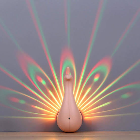 Peacock Lamp Creative Peacock Colorful Projection Wall Lamp