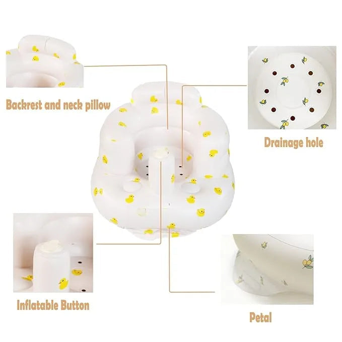 Premium Infant Sofa for Safe & Supported Sitting | Inflatable | Pediatrician-Backed Baby Sofa