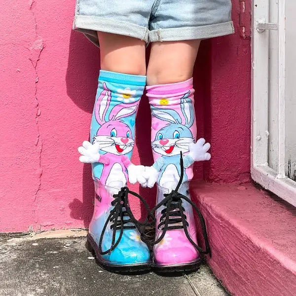 Premium quality 3D knee high rabbit socks for girls (pink only)