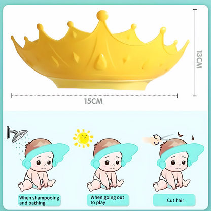 Crown baby shower cap | haircut | adjustable