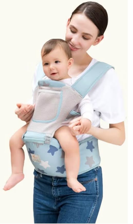 I mama premium korean stars baby carrier | Hip seat | detachable head support | storage