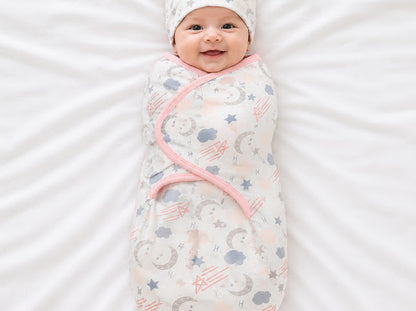 Kidspark new born bloom swaddle and cap set | 0-6 months | 0.5 TOG