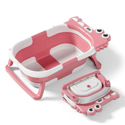 Portable baby bath tub 0-5 years | cushion | temperature monitor | EU standards quality