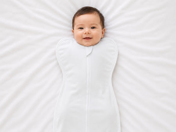 Kidspark Sleepie Pro | milky Premium Baby Swaddle Wrap | 1 TOG | Soft Breathable Newborn Sleep Sack | Anti-Startle Sleep Wrap | 0-6 month