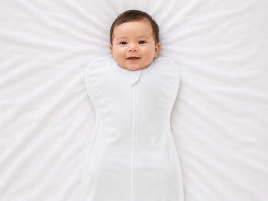 Kidspark Sleepie Pro | milky Premium Baby Swaddle Wrap | 1 TOG | Soft Breathable Newborn Sleep Sack | Anti-Startle Sleep Wrap | 0-6 month