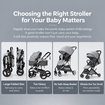 KIDSPARK Éclat | 2 in 1 baby stroller | convertible bassinet | One hand fold | premium shock absorption