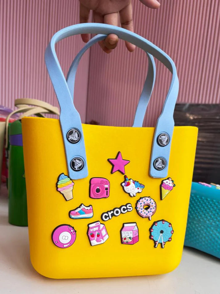 Crocs - medium multipurpose beach bag sky blue/yellow