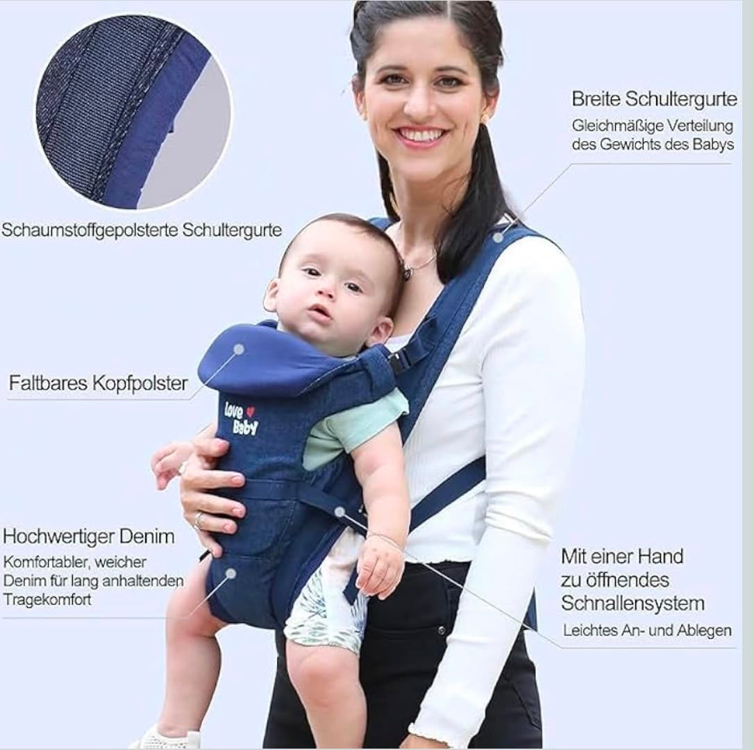 KidSpark XL premium baby carrier | 6 seat positions | premium feel