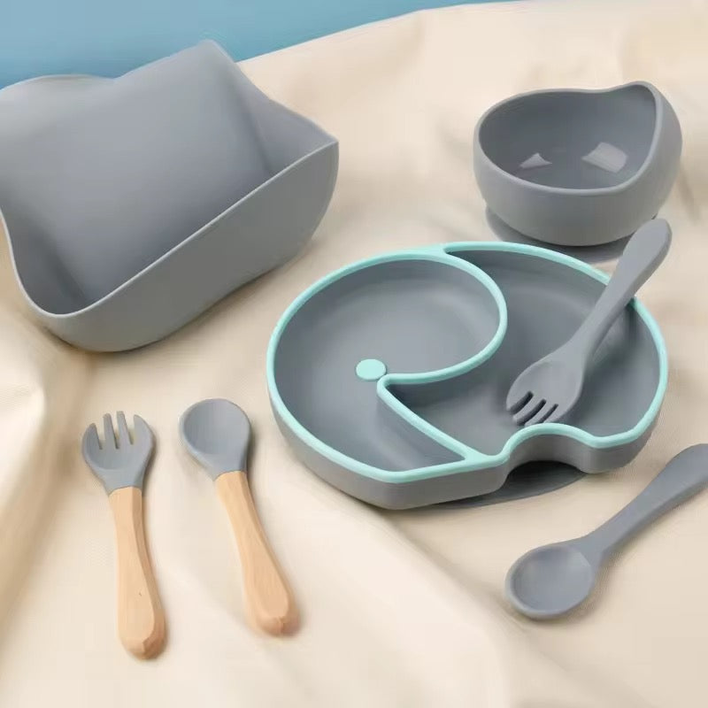 Neon Elephant Bamboo Suction Set – Safe, Eco-Friendly Baby Feeding Essentials