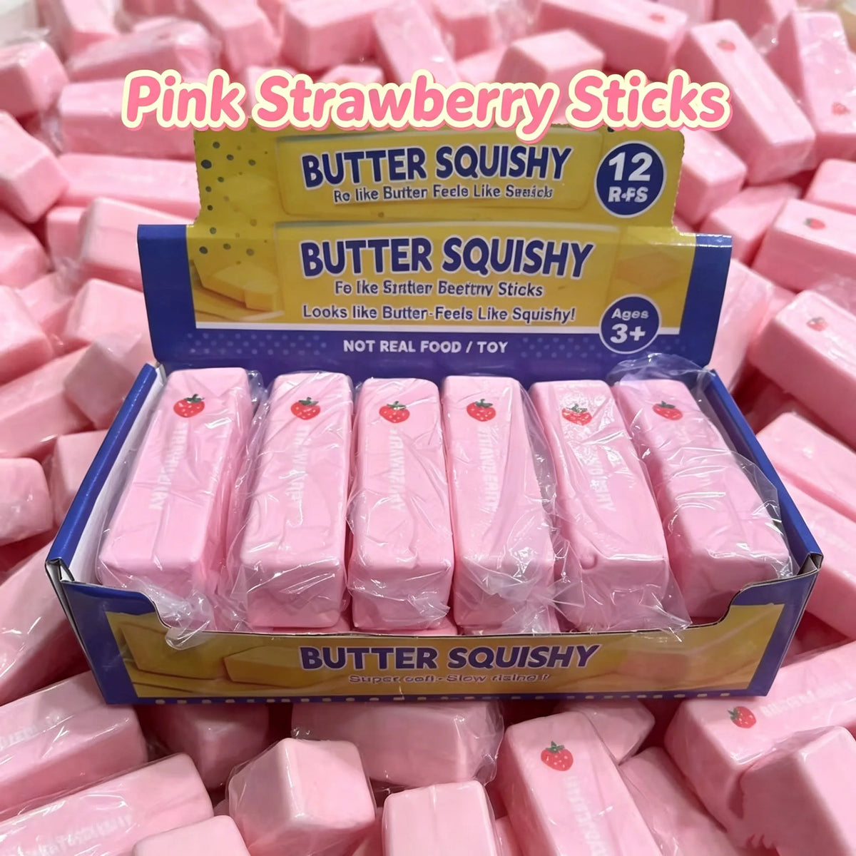 Strawberry squishy bar toy