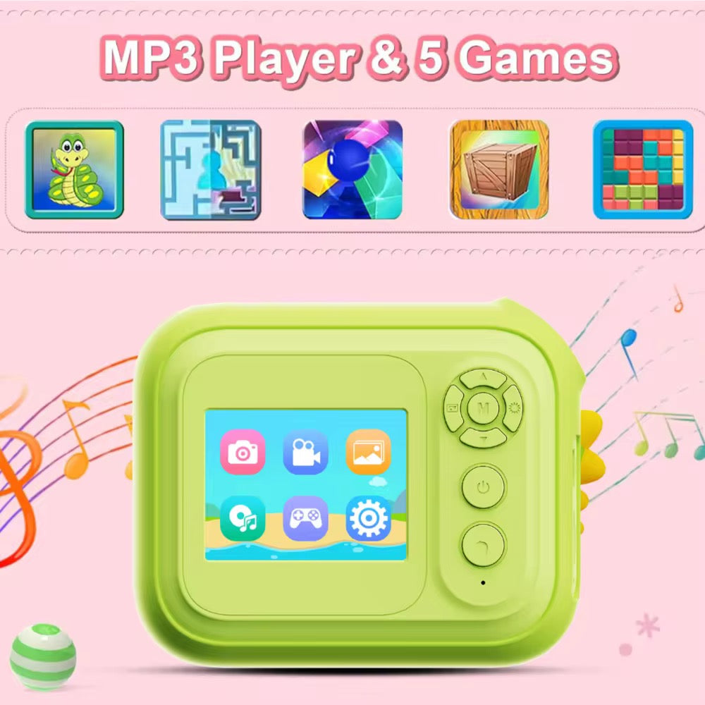 Print camera | 1080P | MP3 player | graffiti | games | stickers | 6 X zoom