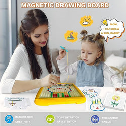 2-in-1 Magnetic Dot Drawing Board & Maze for Kids - Kidspark