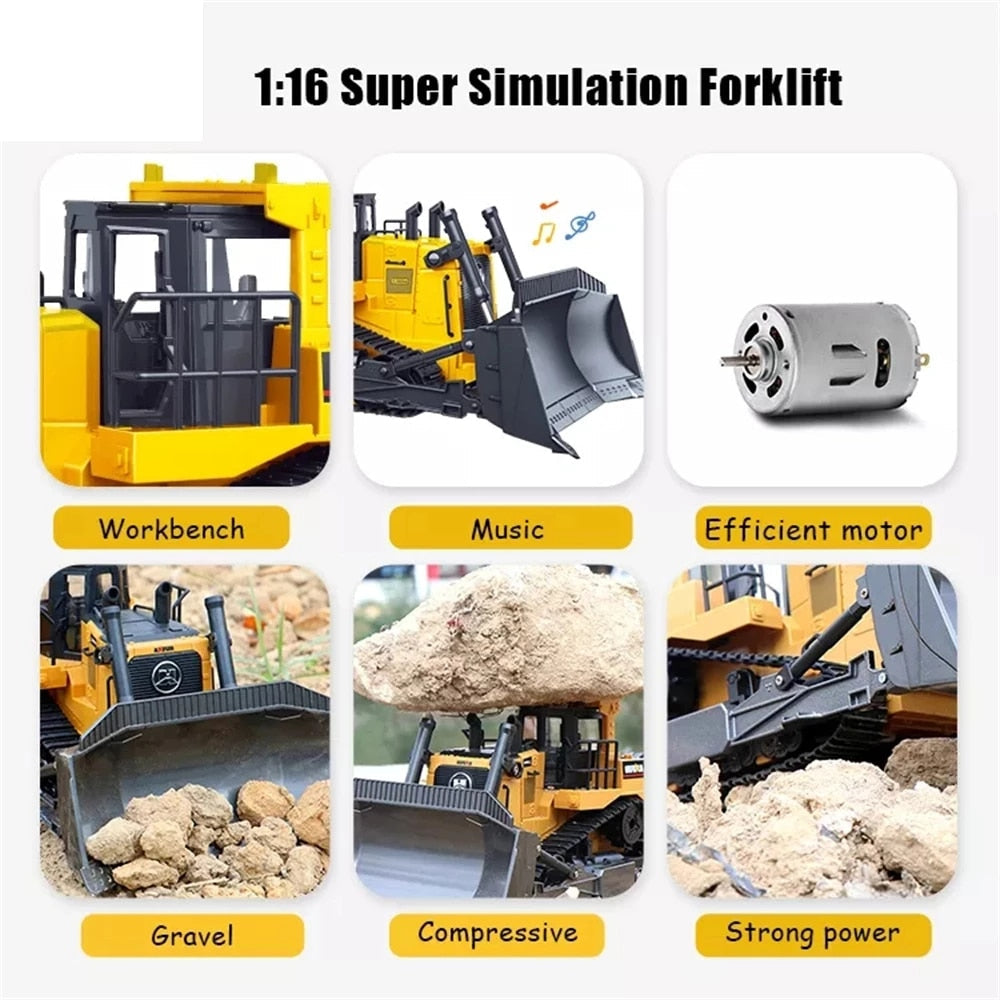 HUINA 1554 1:16 REMOTE CONTROL BULLDOZER (2025 MODEL)