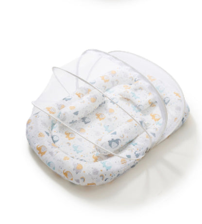 Kidspark neo | baby crib | mosquito net | side pillows