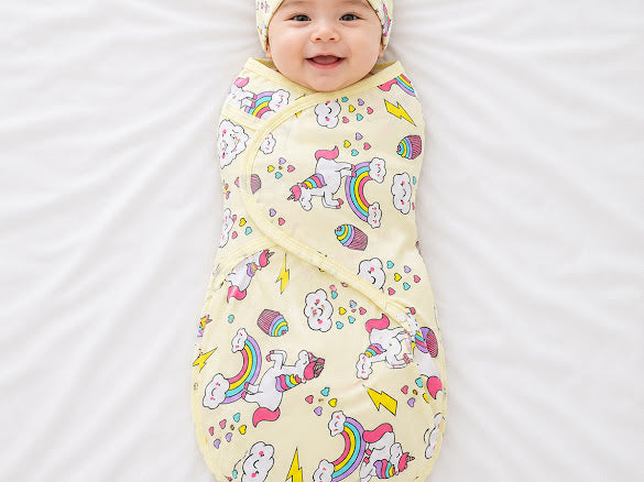 Kidspark new born bloom swaddle and cap set | 0-6 months | 0.5 TOG