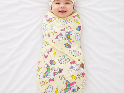 Kidspark new born bloom swaddle and cap set | 0-6 months | 0.5 TOG