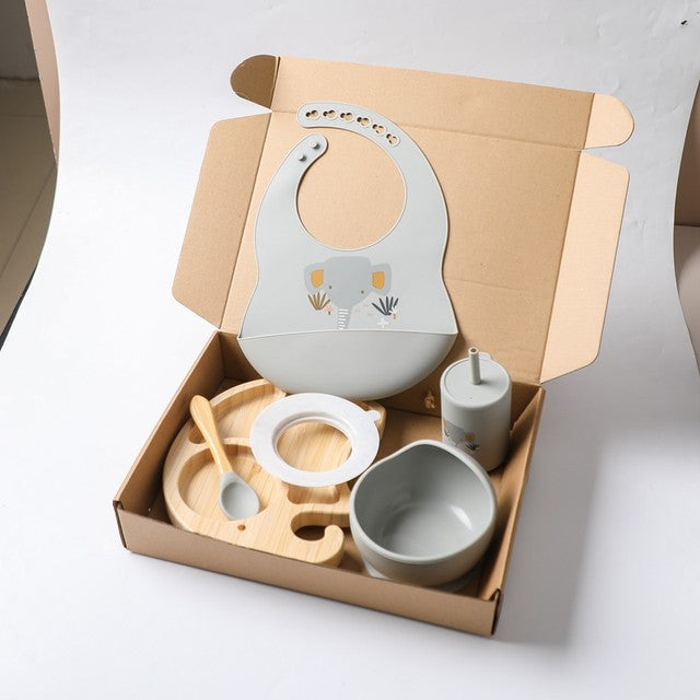 Elephant Bamboo Suction Set – Safe, Eco-Friendly Baby Feeding Essentials