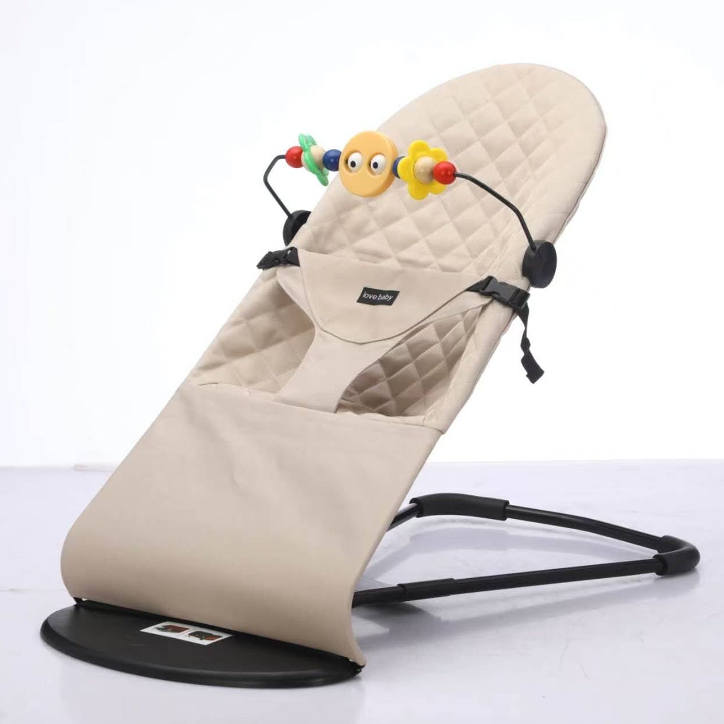 Kidspark Infant Natural Swing Bouncer | Compact | Foldable and Multi Recline Back | Removable Toybar/Fidget Bar | 0-9 months