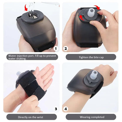 Running Wrist Water Bottle | Portable  | silicone | Running Cycling | Travel (200ml,7oz)